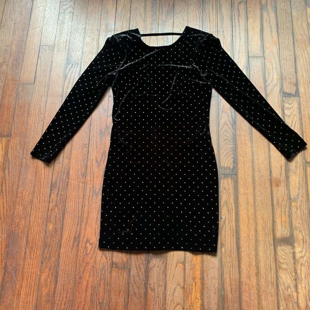 EXPRESS Black Velvet Dress | Size 4